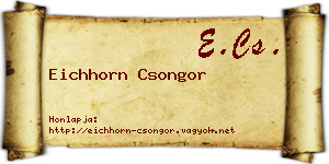 Eichhorn Csongor névjegykártya